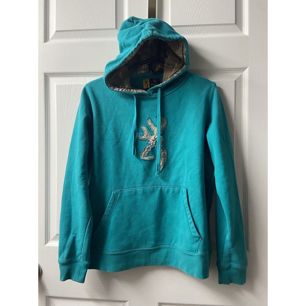 Browning Hoodie Mens XL Green Camo Lined Sweatshirt Hunting Outdoors  Pull Over